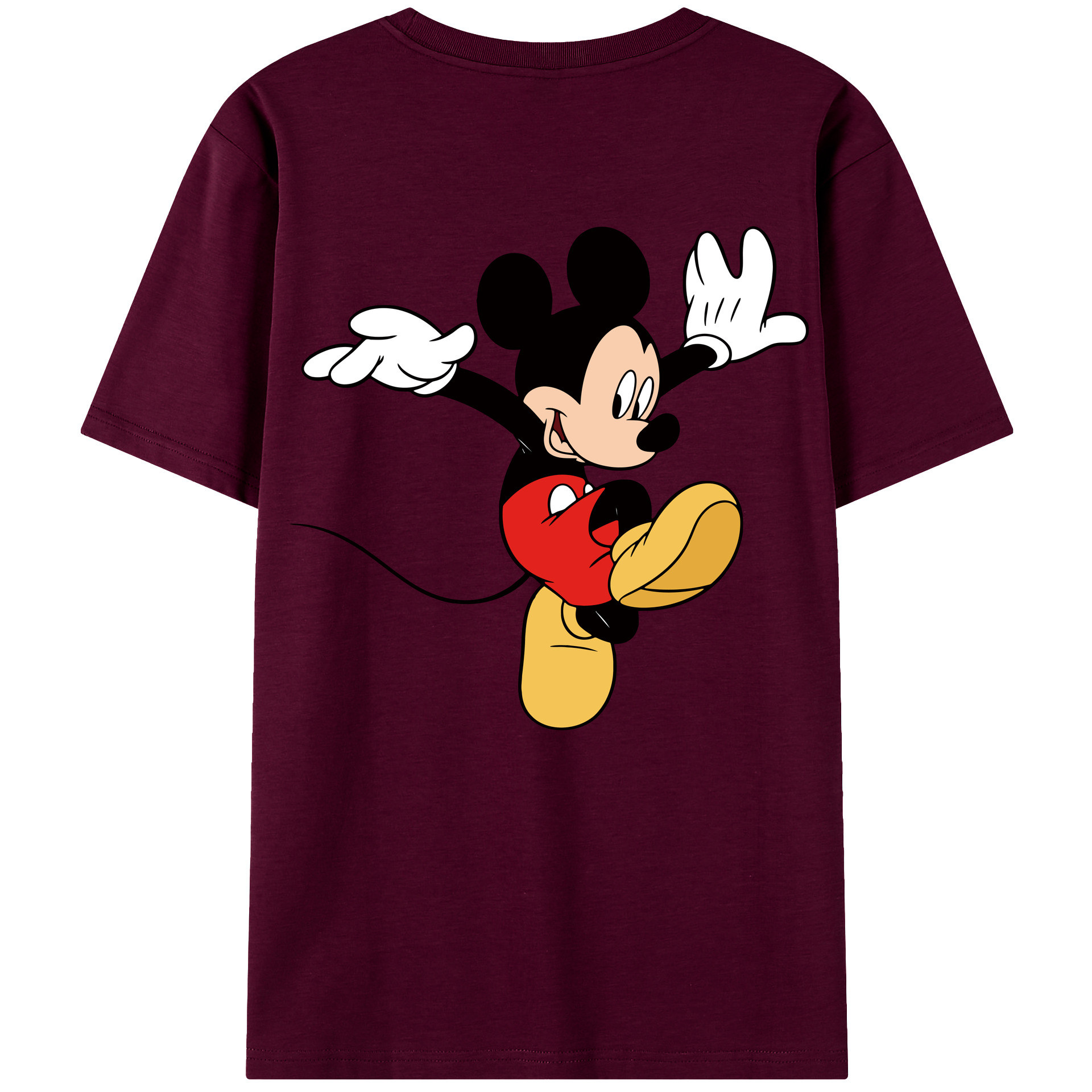 ミッキーマウス Mickey Mouse レディース半袖Tシャツ(バックプリント)